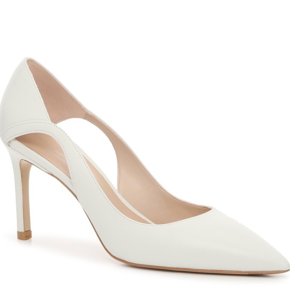 New in Box! Stuart Weitzman Mariposa 85 White Leather Pumps Women’s 8 38.5 heels